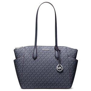 New Michael Kors Marilyn Medium Signature Logo Tote Bag Admiral